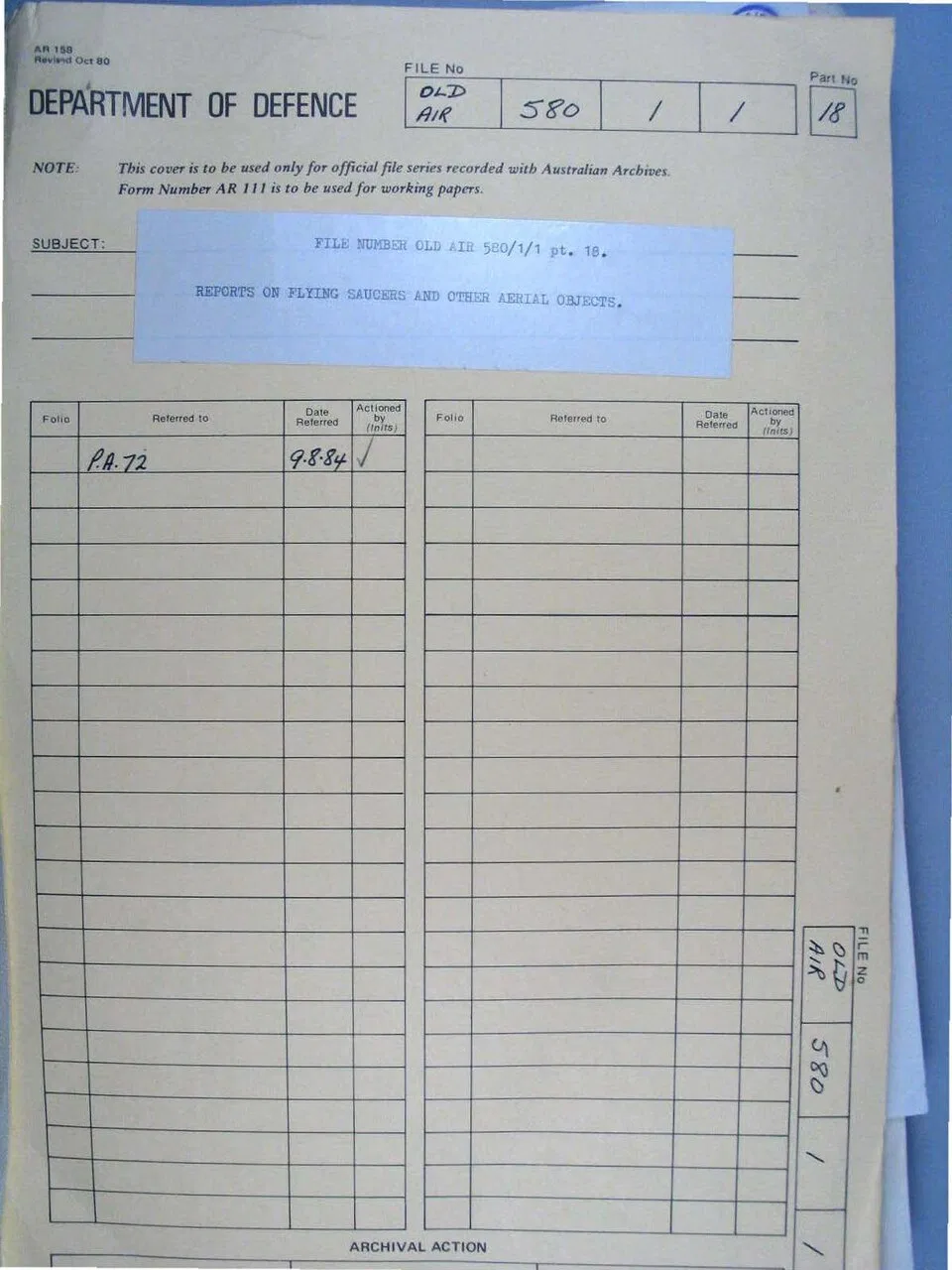 Overview image for Why Did the RAAF Collect UFO Reports? | Victoria