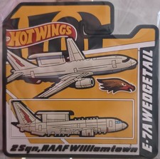 Listing image for RAAF Williamtown 2 Sqn Boeing E-7A Wedgetail Hot Wings Hot Wheels 3D PVC Patch