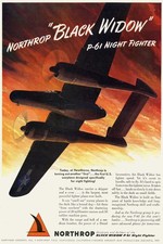 Listing image for Northrop P-61 Black Widow Night Fighter Poster ✈️ - Vintage Aviation - 24x36”