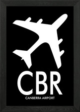 Listing image for CANBERRA AIRPORT CBR Framed Wall Art Poster Canvas Print Picture