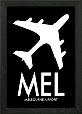 Listing image for MELBOURNE AIRPORT MEL Framed Wall Art Poster Canvas Print Picture