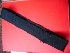 Listing image for RAF RAAF RCAF & WAAF woven black hat band for exterior of peaked SD cap. ww2